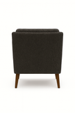 Obsidian Armchair — Modern Fabric Accent Chair (Beige & Grey)