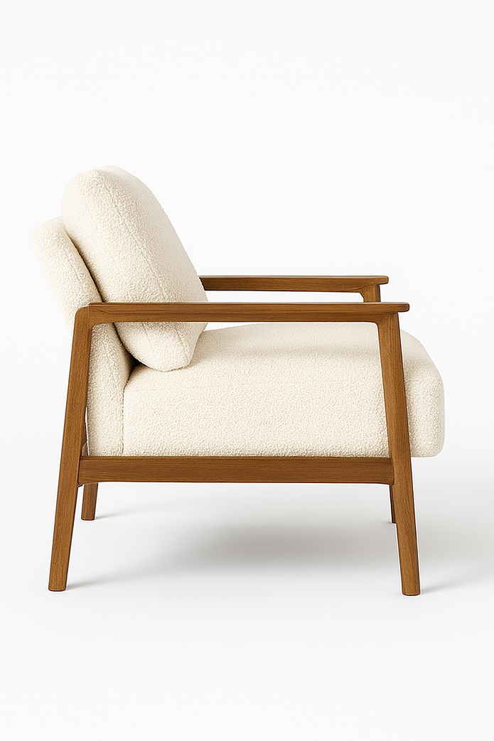 Oakstrand Armchair – Beige Modern Lounge Chair