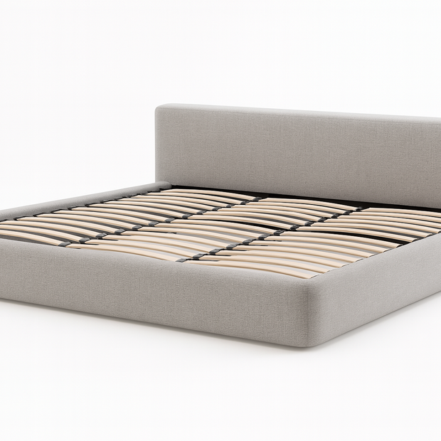 Alto Upholstered Bed — King & Queen (Beige & Light Brown)