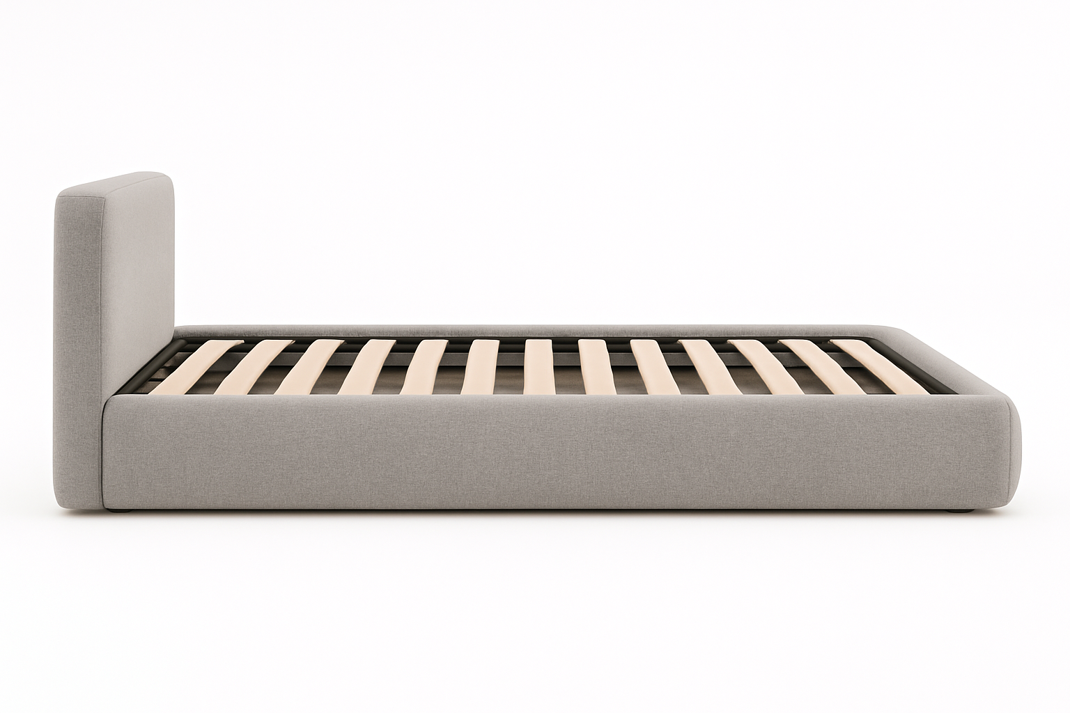 Alto Upholstered Bed — King & Queen (Beige & Light Brown)