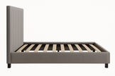 Bastion Upholstered Bed (Grey | Beige) — King & Queen