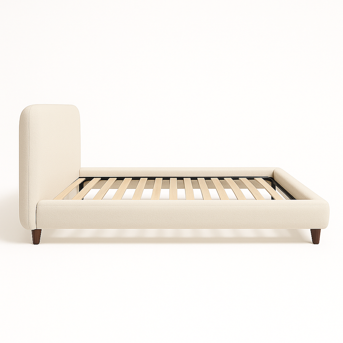 Solterra Upholstered Bed (Off-White) – King & Queen