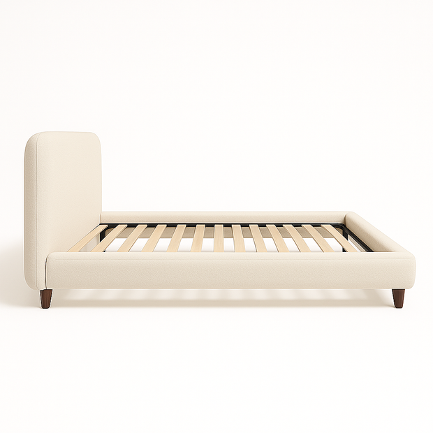 Solterra Upholstered Bed (Off-White) – King & Queen