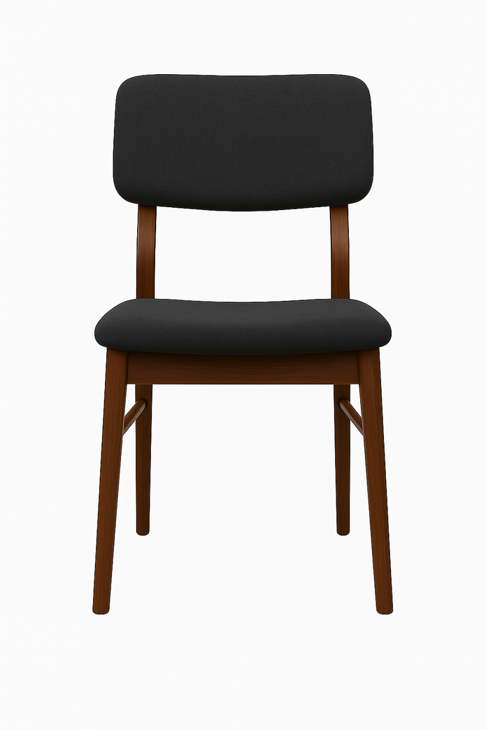 LoomRest Dining Chair — Handloom Upholstery (Beige & Grey)