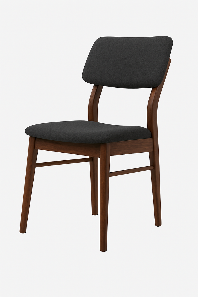 LoomRest Dining Chair — Handloom Upholstery (Beige & Grey)