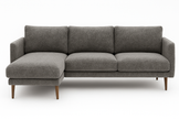 Metro 3-Seater Sofa — Modern Fabric Lounger (Grey)