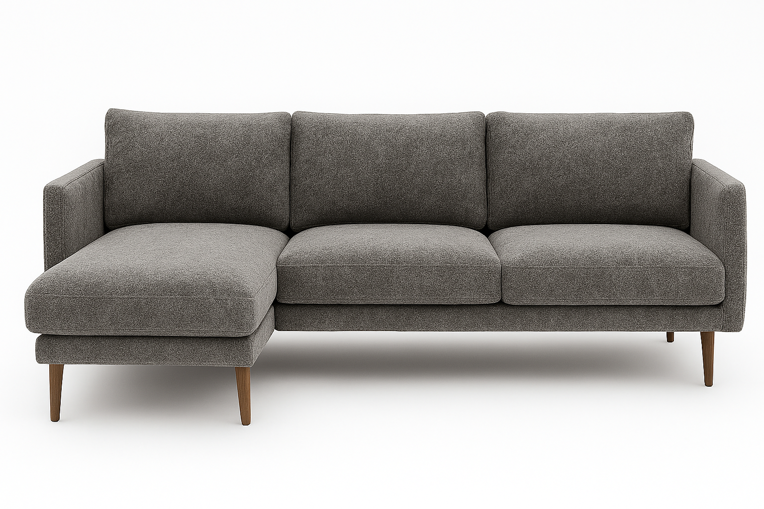 Metro 3-Seater Sofa — Modern Fabric Lounger (Grey)