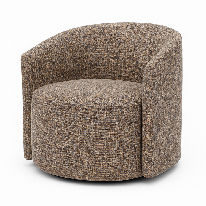 Loma Armchair — Modern Fabric Accent Chair (Dull Brown)