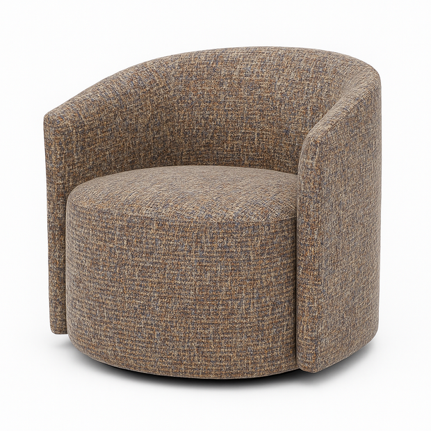Loma Armchair — Modern Fabric Accent Chair (Dull Brown)