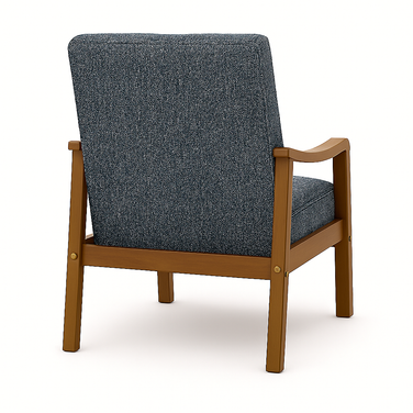 Frame Armchair - Modern Fabric Accent Chair (Grey)