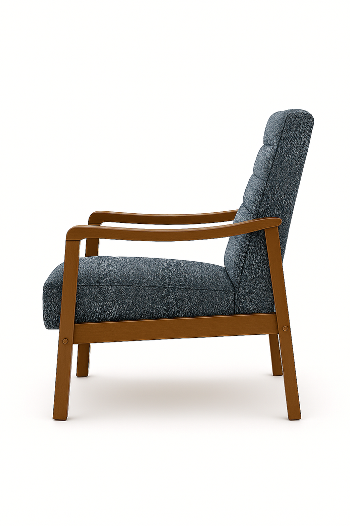 Frame Armchair — Modern Fabric Accent Chair (Grey)