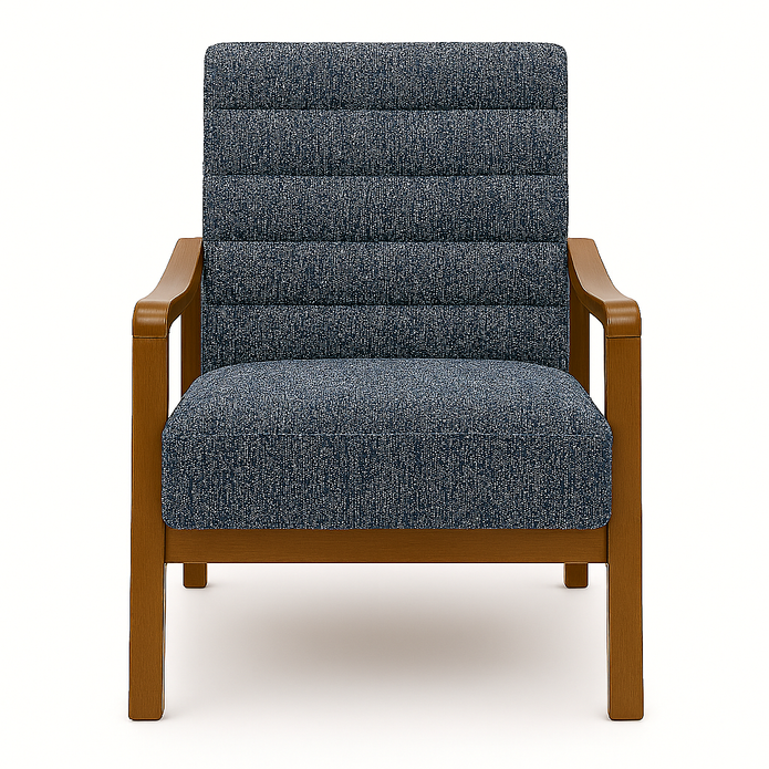 Frame Armchair — Modern Fabric Accent Chair (Grey)