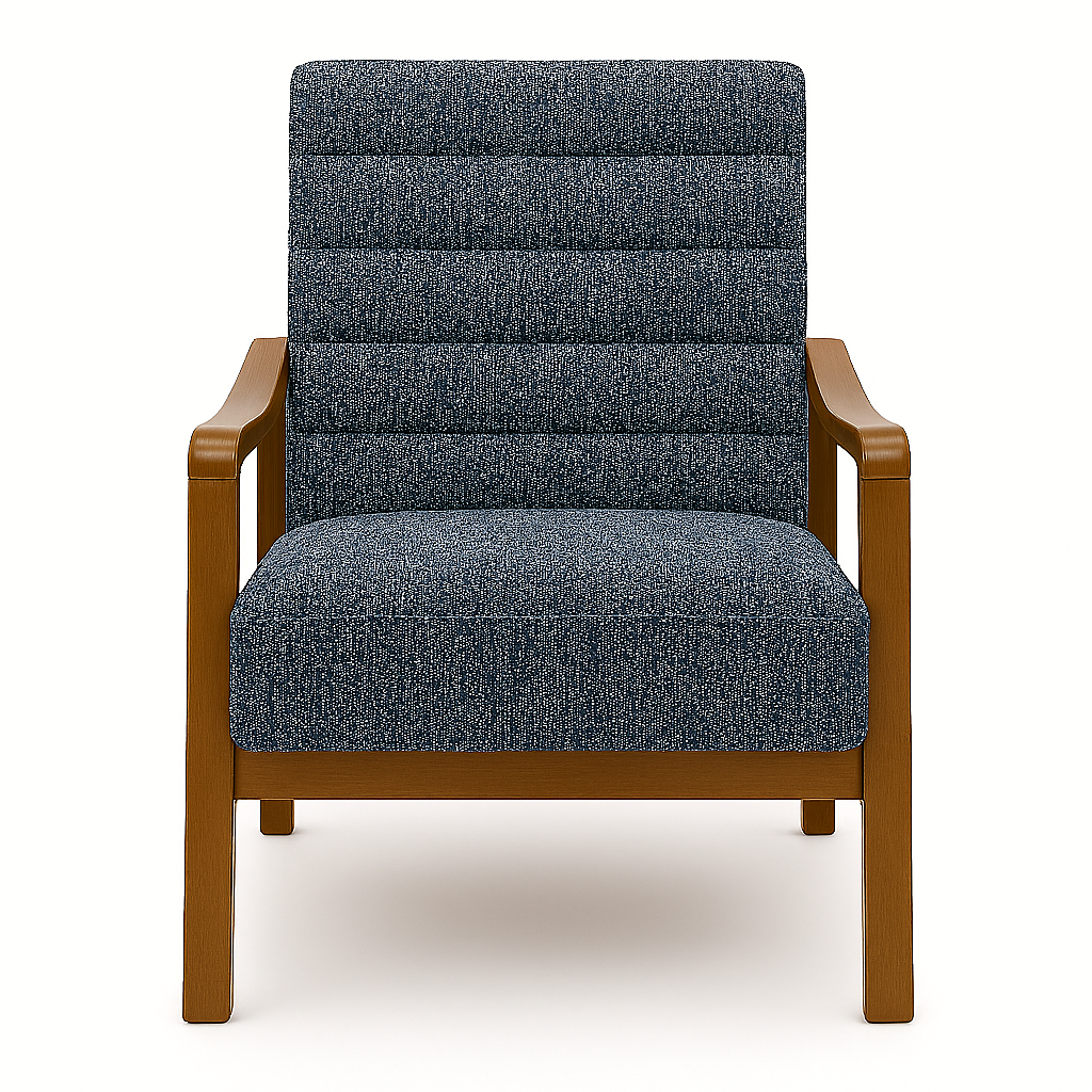 Frame Armchair — Modern Fabric Accent Chair (Grey)