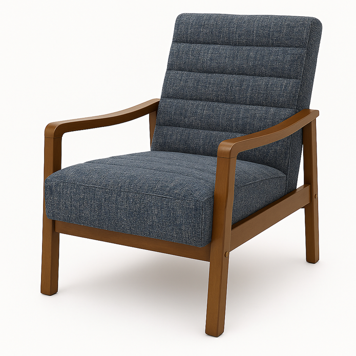 Frame Armchair — Modern Fabric Accent Chair (Grey)