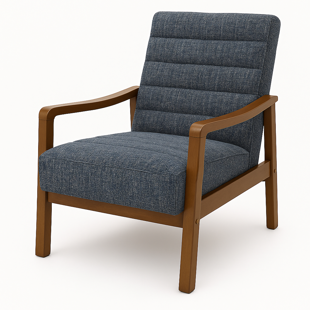 Frame Armchair — Modern Fabric Accent Chair (Grey)