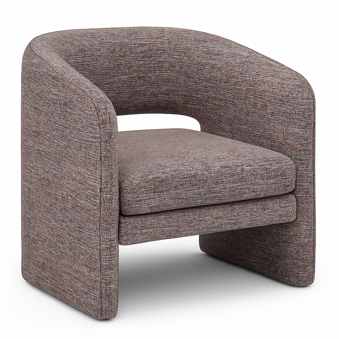 Noa Armchair — Modern Fabric Accent Chair (Grey)