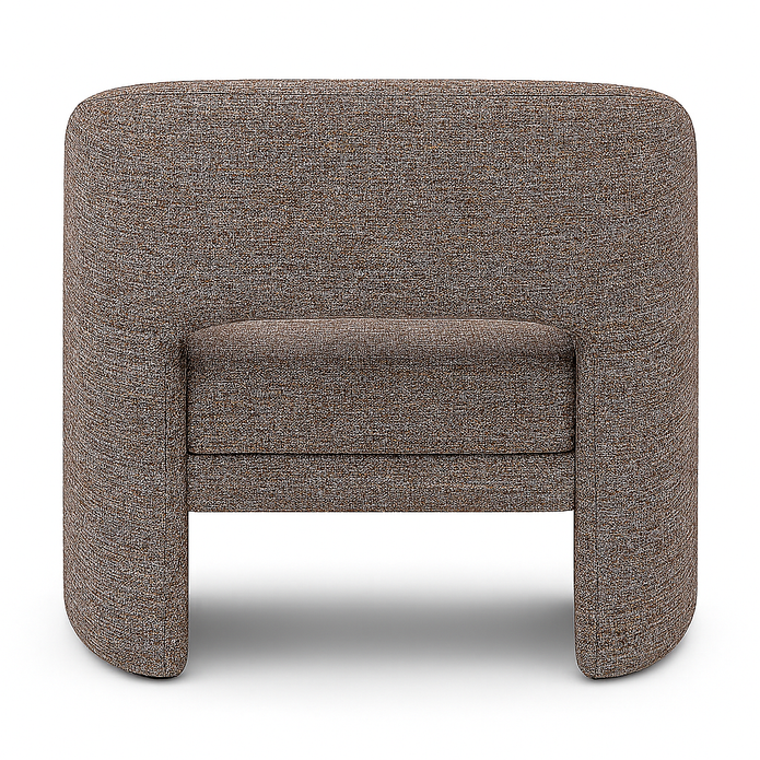 Noa Armchair — Modern Fabric Accent Chair (Grey)