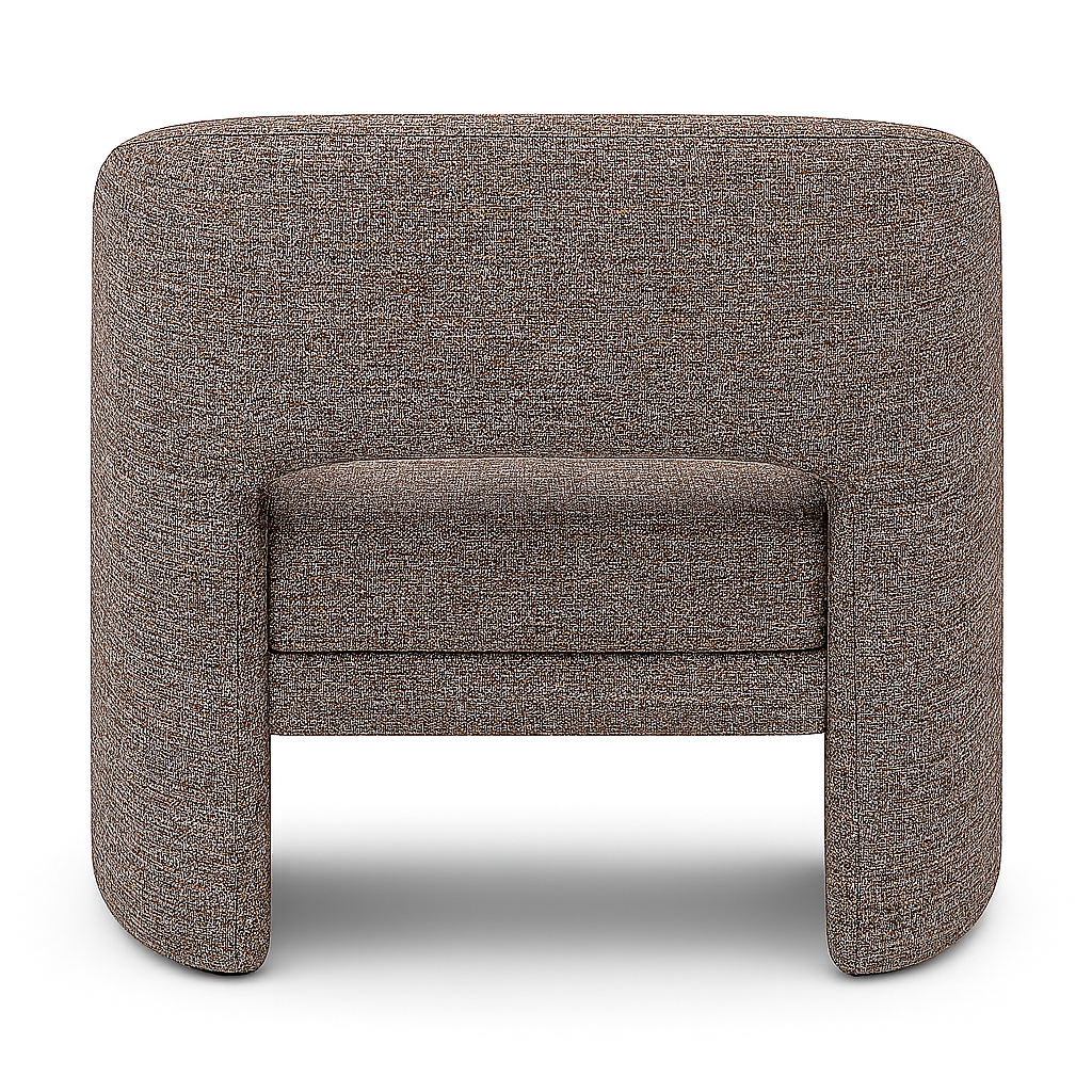 Noa Armchair — Modern Fabric Accent Chair (Grey)