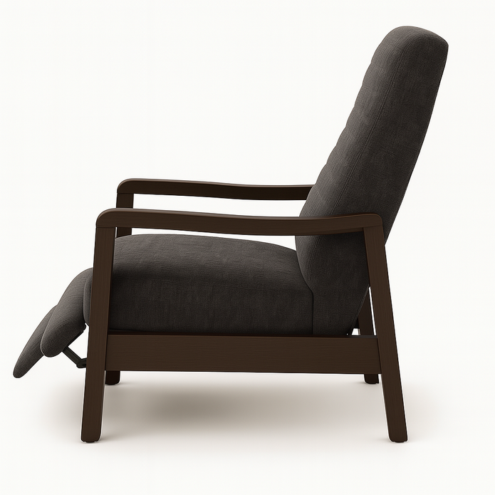 Cove Modern Fabric Recliner — Grey