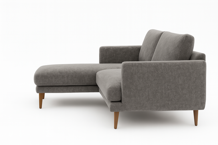 Metro 3-Seater Sofa — Modern Fabric Lounger (Grey)