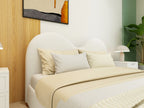 Reverie Frame Upholstered Bed (Beige) – King & Queen