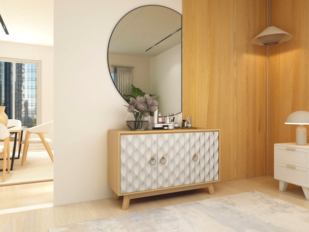 Echo Sideboard (Cream, Solid Wood) – Modern Storage Cabinet