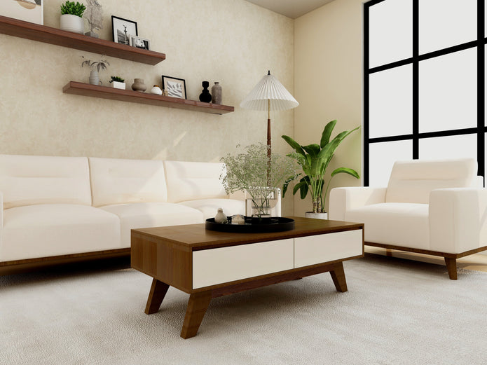 Buffet Coffee Table - Modern Center Table with Storage