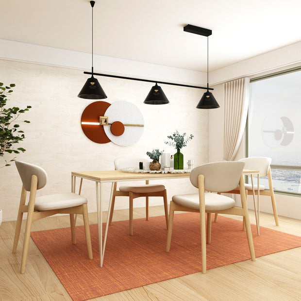 Tranquil Renewal — 9-Piece Premium Home Furniture Combo (Cream & Walnut)