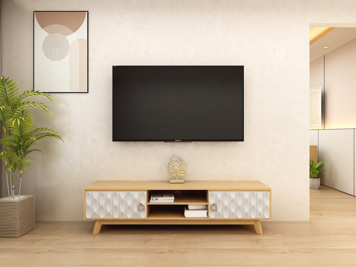 Sculpted Allure — 9-Piece Home Furniture Combo (Off-White, Antique Oak & Light Oak)