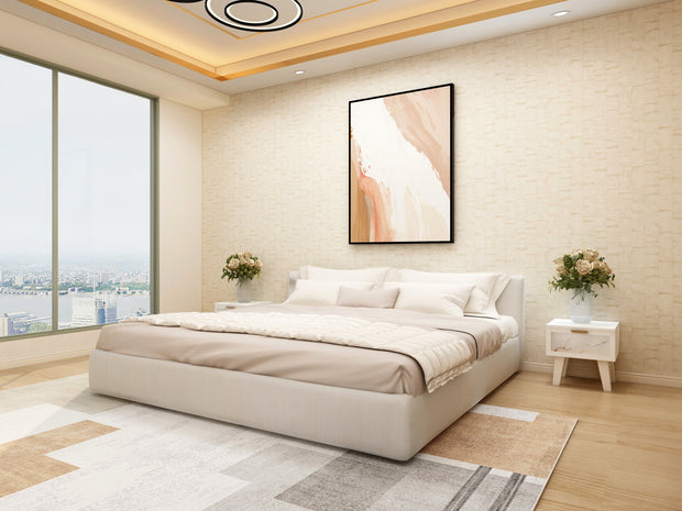 Tranquil Renewal — 9-Piece Premium Home Furniture Combo (Cream & Walnut)