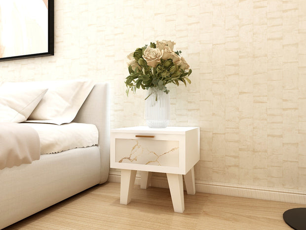 Roma Nightstand (2-Drawer) — Beige