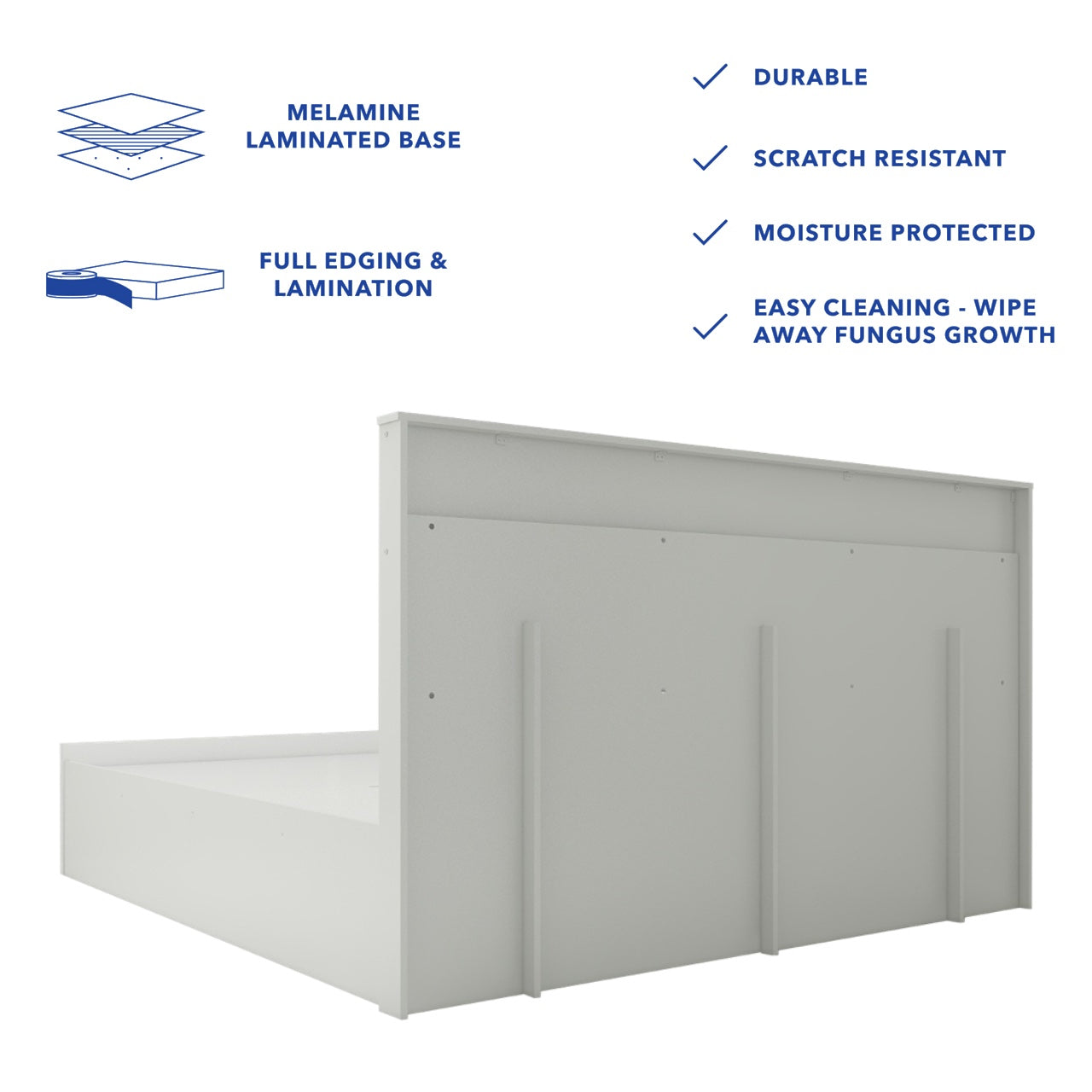 Autumn Bed With Premium Fabric And Box Storage - King Bed