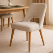 VELLORA Curve modern luxury dining chair with sculpted curved back
