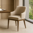 NOCTURNE Polith Luxury Dining Chair – Modern Partial Arm Design
