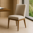NOCTURNE Monolith modern luxury dining chair with square seat cushion