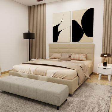 Drift Upholstered Bed - King & Queen