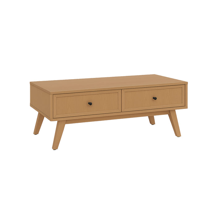 Amara Coffee Table (Honey Ash) — Solid Wood Center Table