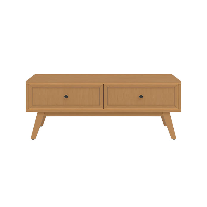 Amara Coffee Table (Honey Ash) — Solid Wood Center Table