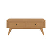 Amara Coffee Table (Honey Ash) — Solid Wood Center Table