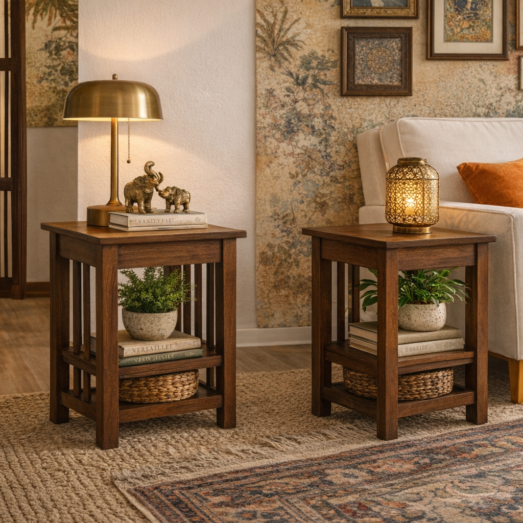 Elowen Bedside Table | CRAFTED MITTI Collection