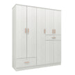 Ren 5-Door Engineered Wood Wardrobe – Spacious Bedroom Almirah with Shelves