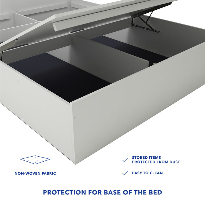 Luna Bed With Premium Fabric And Box Storage - King Bed