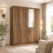 Julian 4-Door Engineered Wood Wardrobe with Mirror
