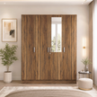 Julian 4-Door Engineered Wood Wardrobe with Mirror