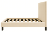 Bastion Upholstered Bed (Grey | Beige) — King & Queen
