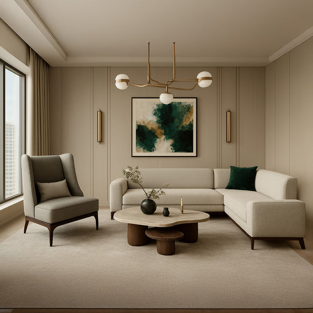 NOX Platform modern luxury leather sofa with wide seating-2