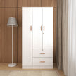 Ren 3-Door Engineered Wood Wardrobe – Spacious Bedroom Almirah with Shelves