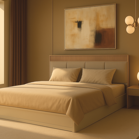 Volare Box Storage Bed – Open View with Fabric Finish