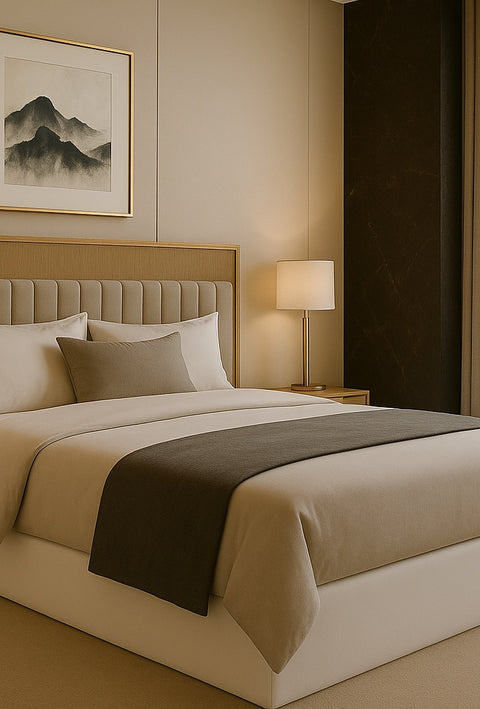 Modern Fabric Bed Design by DF2H