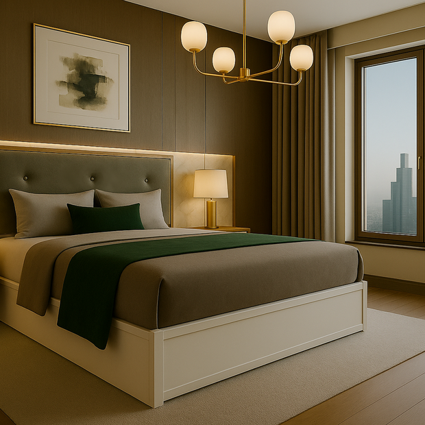 Premium Fabric Finish – Noir King Size Bed